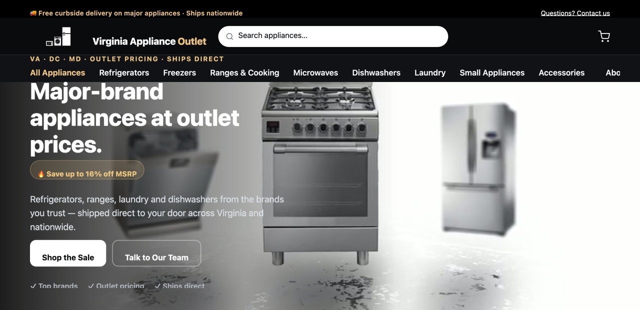 Appliance Outlet screenshot
